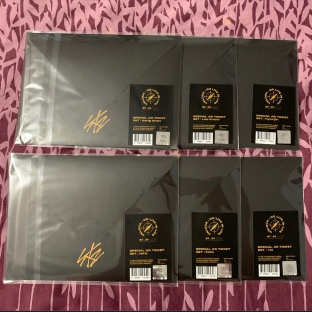 Kpop Stray Kids Unlock: Go Live In Life Merch AR Photocard Ticket Set